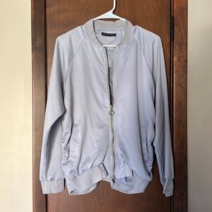 Harlow & Graham light grey bomber jacket size medium